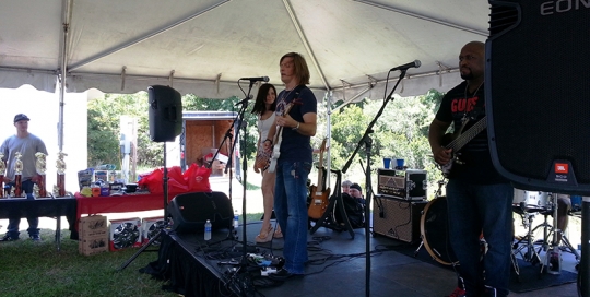 Eddie Bush and Friends entertain at the Steel Pony Ride and Car Show at the Charleston Tea Plantation - proceeds benefited the LFST.