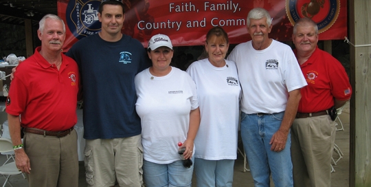 Attending the picnic to raise funds for the Brad Baity Patriotism Scholarship. The scholarship recognizes a senior high school student from the Mooresville, NC Graded School District for his/her accomplishments as a model citizen of Mooresville and of this country. The scholarship is in memory of Brad, a son of Mooresville, a 1988 graduate of Mooresville High School and a genuine patriot. He lost his life in the Sofa Super Store fire on June 18, 2007, along with eight other brave Charleston firefighters. Brad was 37 years old.